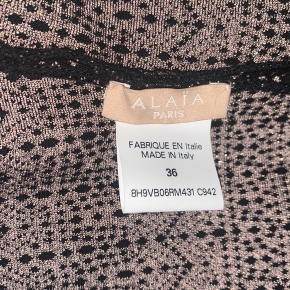 🎉Host Pick 🛍️ Alaia Paris NWT $2,265 Cropped Jacket w/Rose Gold Metallic size 36 - Picture 7 of 10